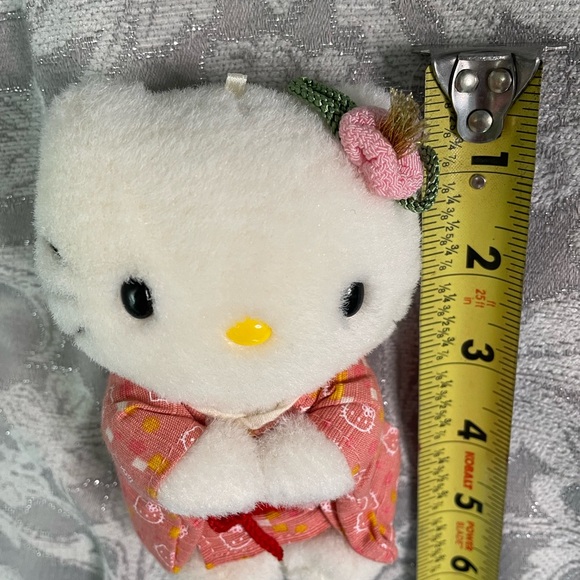 Rare Hello Kitty Japanese Pink Kimono Standing Plush Doll Sanrio 2002 - Picture 4 of 7